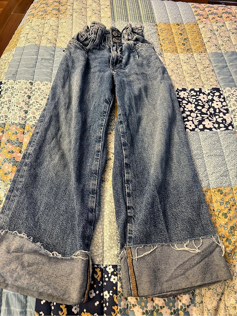 Zara Kids Girls Wide Leg Jeans
